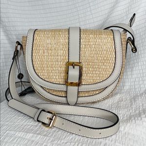 Straw / Raffia vegan leather summer bag NEW (never used)